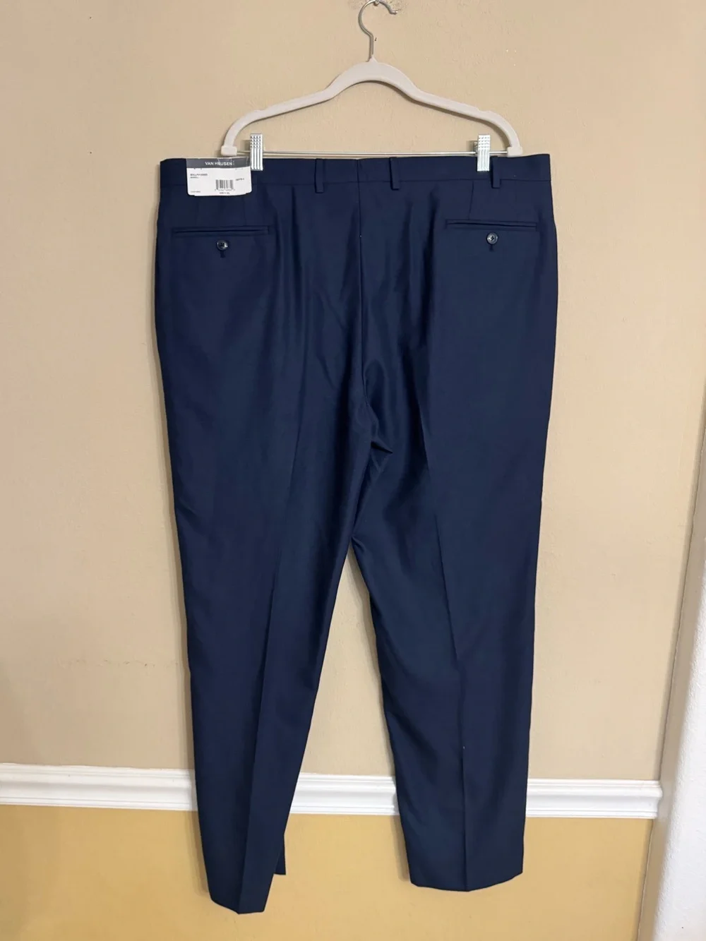 Van Heusen Pants Mens 44x32 Dress Suit Separates Manvell Polyester Blend NEW